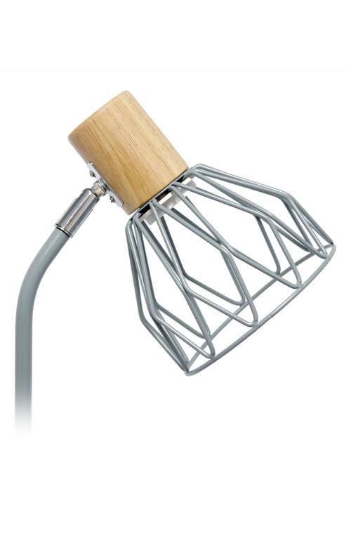 Lalia Home Cage Wire Desk Lamp In Blue