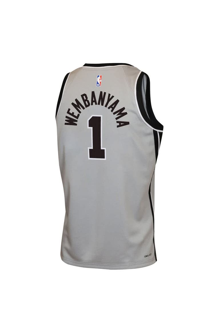 Youth Jordan Brand Victor Wembanyama Silver San Antonio Spurs Swingman Jersey - Statement Edition, Alternate, color, Silver