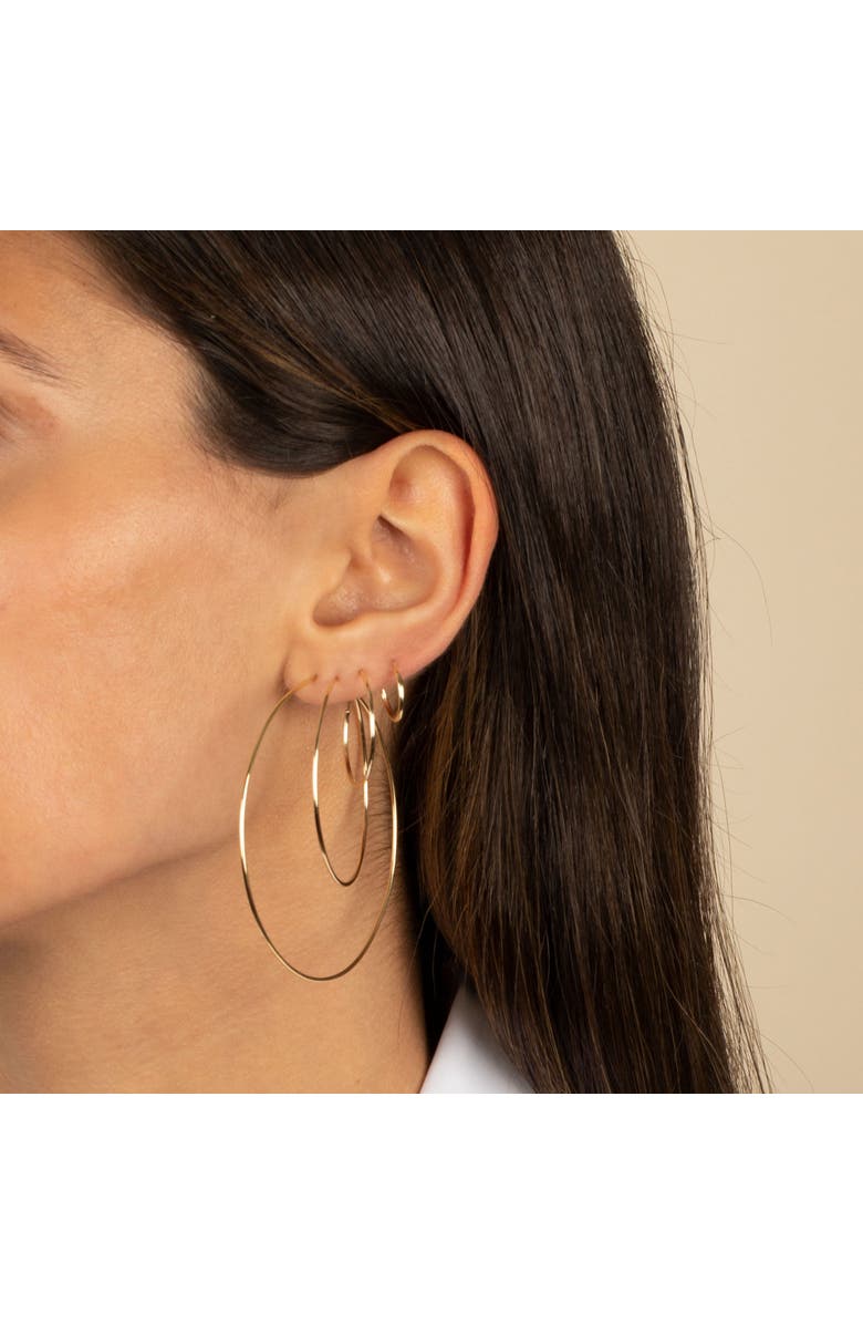 BY ADINA EDEN Solid Endless Hoop Earring 14K, Alternate, color, 