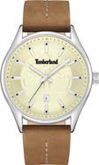 Timberland Classic Three Hand Leather Strap Watch, 42.5mm
