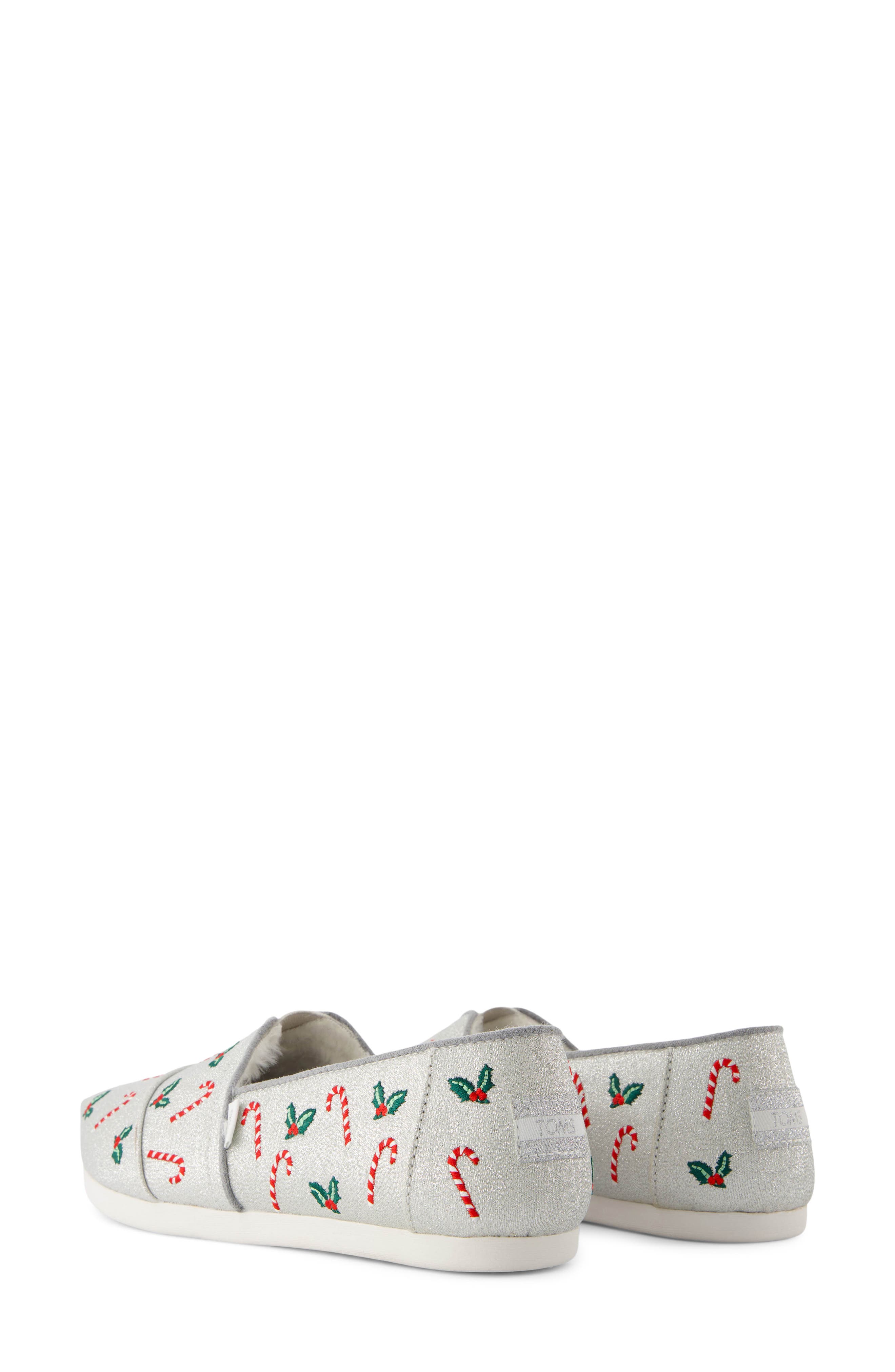 Alpargata Candy Cane Slip-On, Alternate, color, SILVER