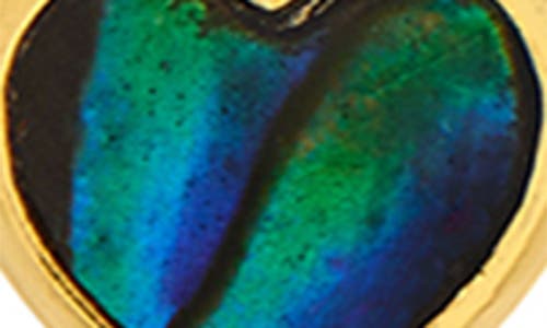 Estella Bartlett Abalone Heart Stud Earrings In Gold