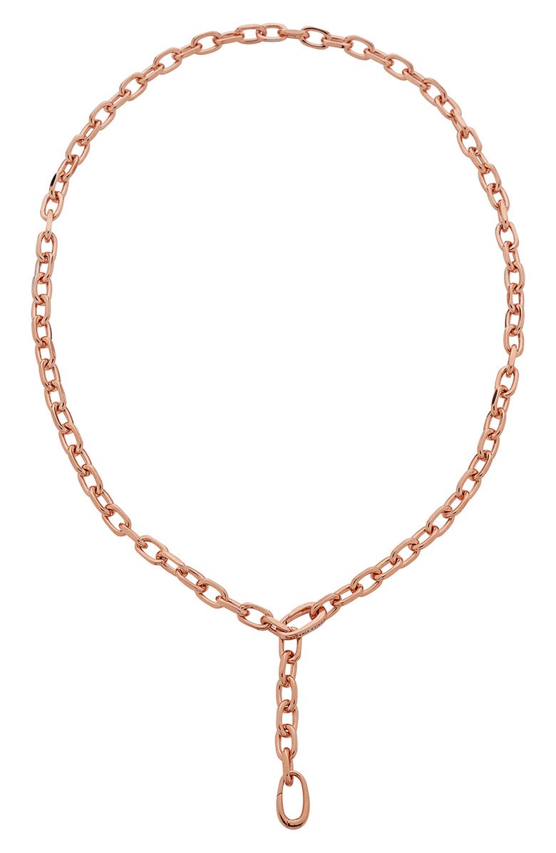 Monica Vinader Alta Capture Mini Link Necklace, Alternate, color, Rose Gold