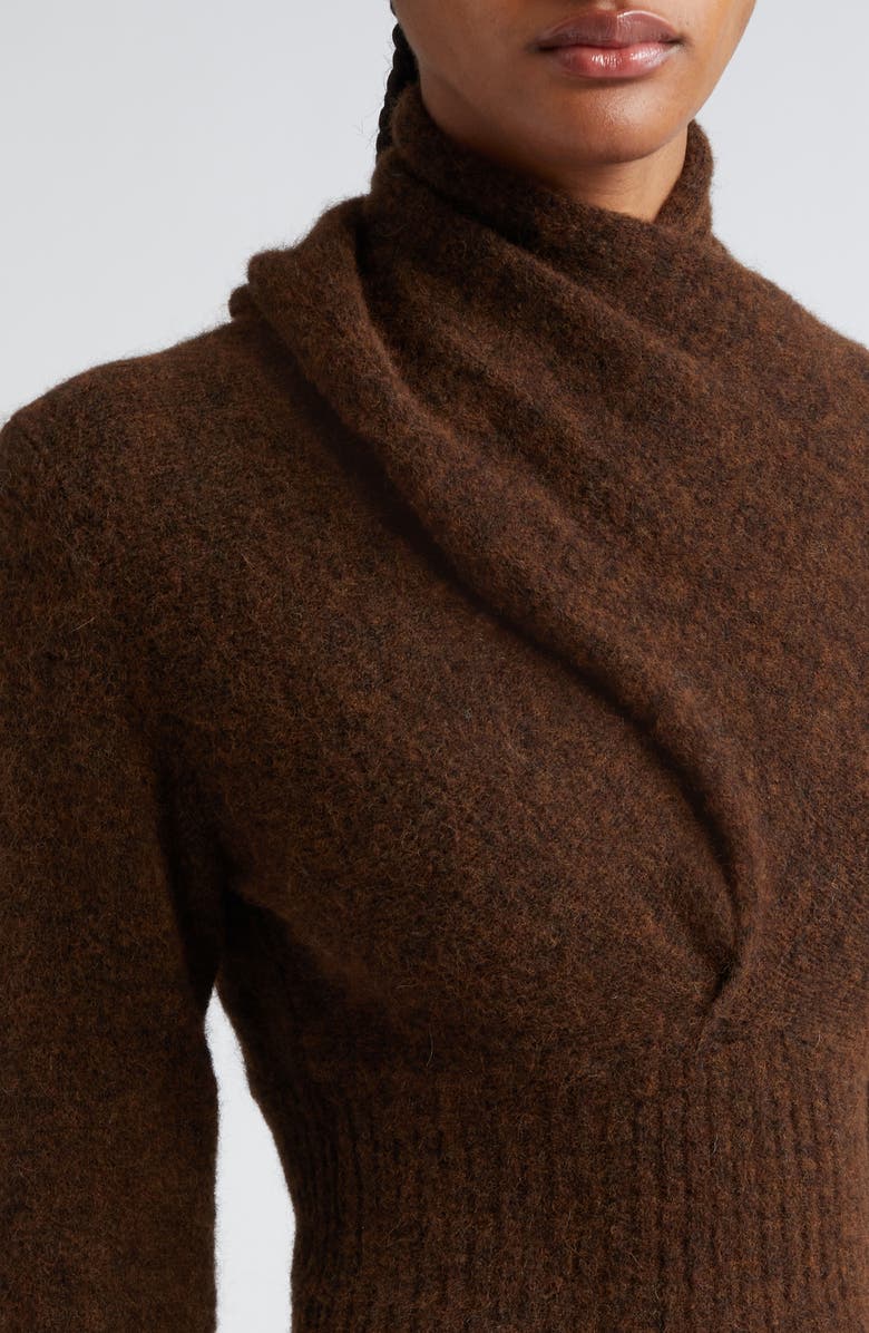 Paloma Wool Fico Scarf Tie Convertible Alpaca & Merino Wool Blend Sweater, Alternate, color, 