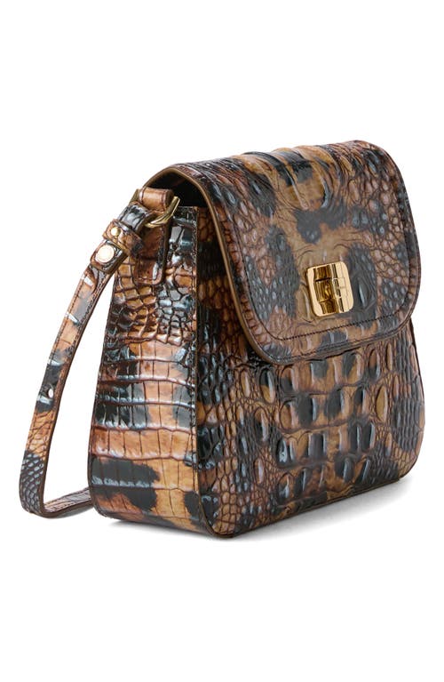 Brahmin Gianna Croc Embossed Leather Crossbody Bag