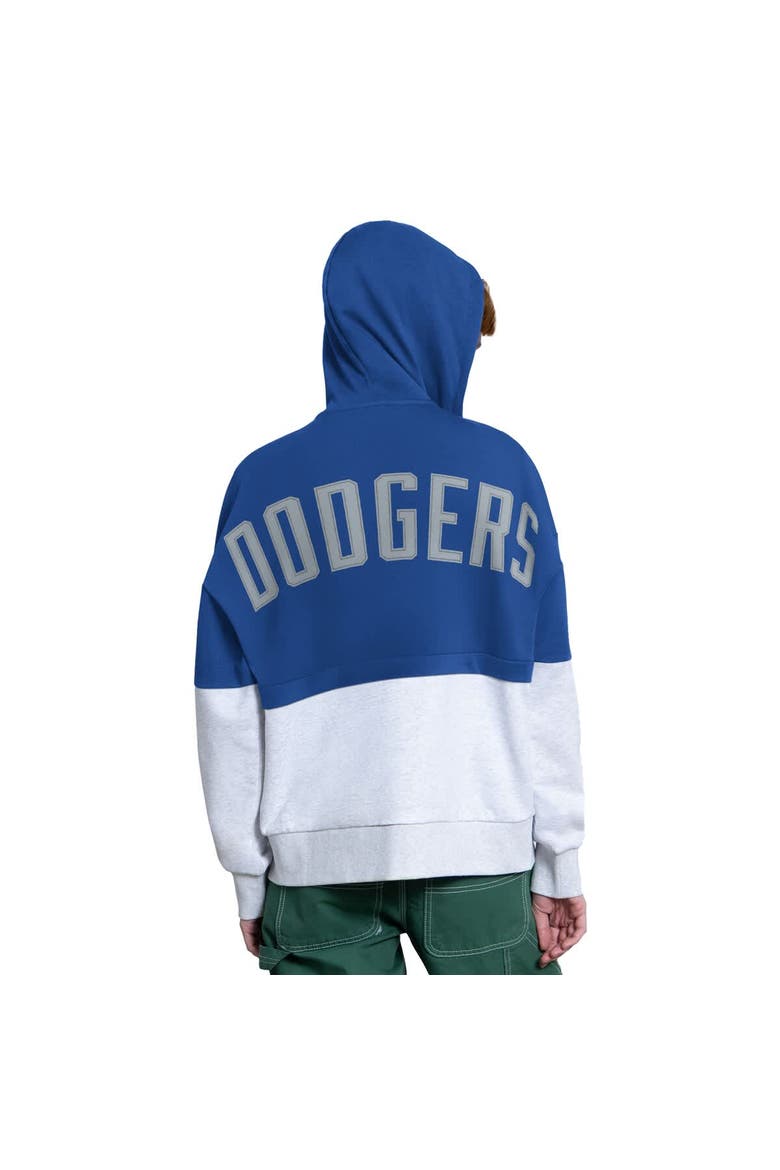 Women's Starter Royal/Heather Gray Los Angeles Dodgers Wishbone Full-Zip Hoodie, Alternate, color, Royal