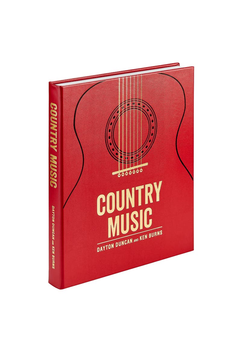 Country Music Leather Coffee Table Book, Alternate, color, Red