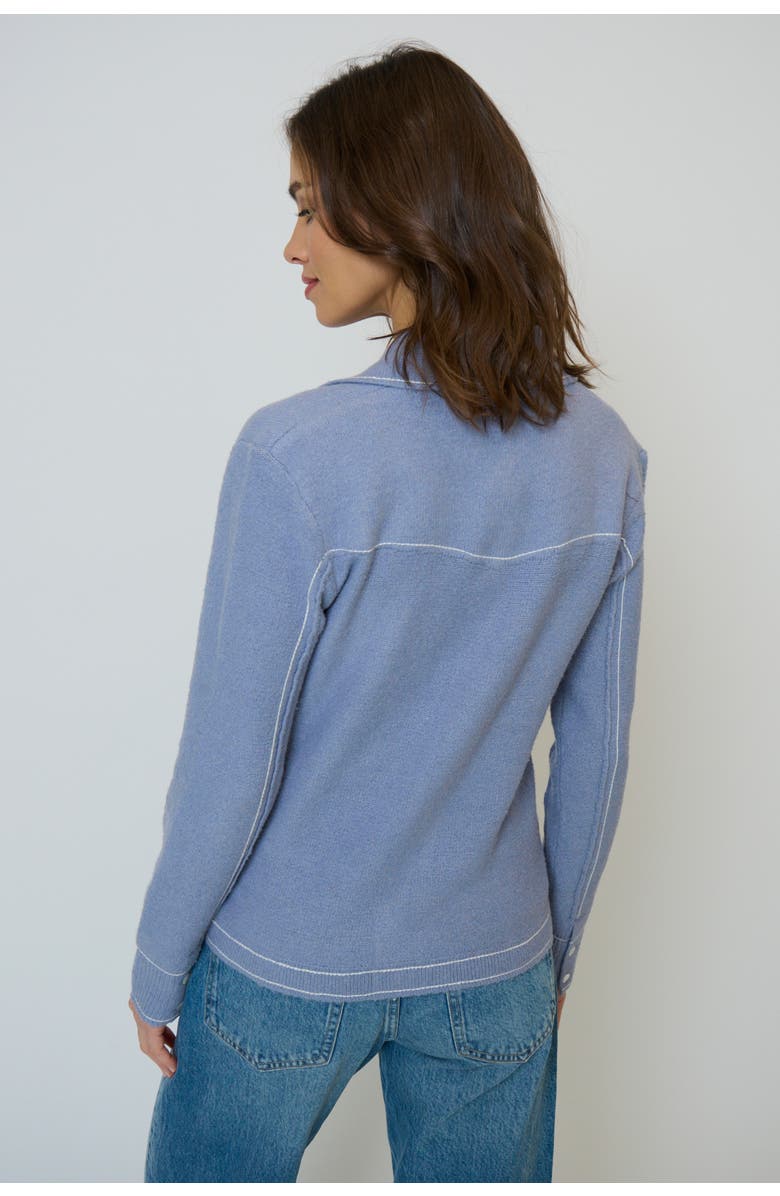 Central Park West Dash Western Sweater Button Up, Alternate, color, 