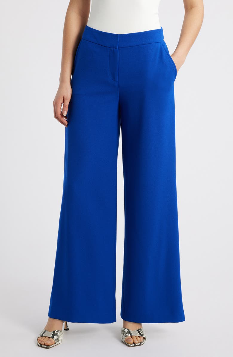 Tahari ASL Wide Leg Pants, Main, color, Cobalt