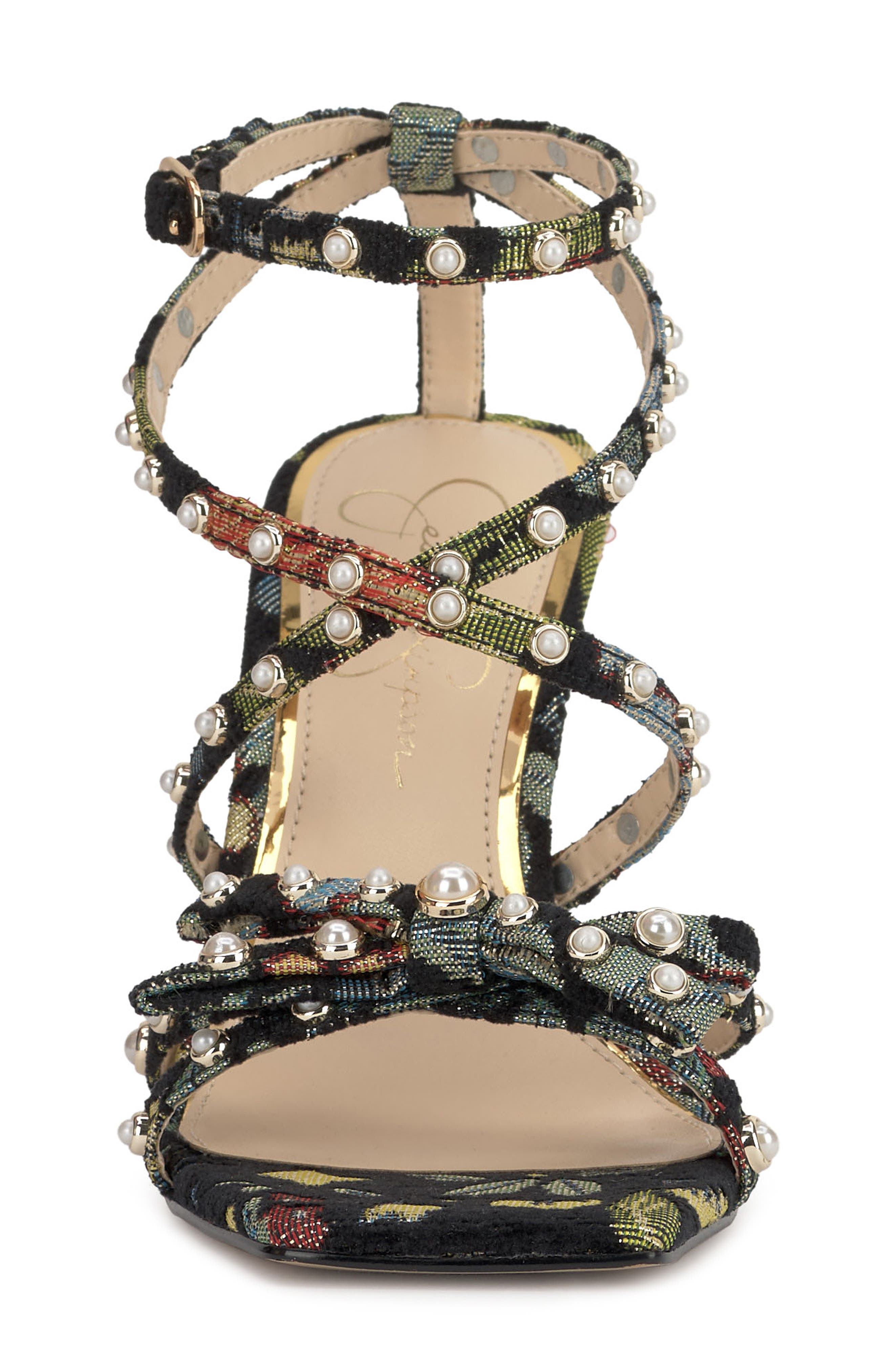 Jessica Simpson Loelva Studded Strappy Sandal, Alternate, color, Black Multi