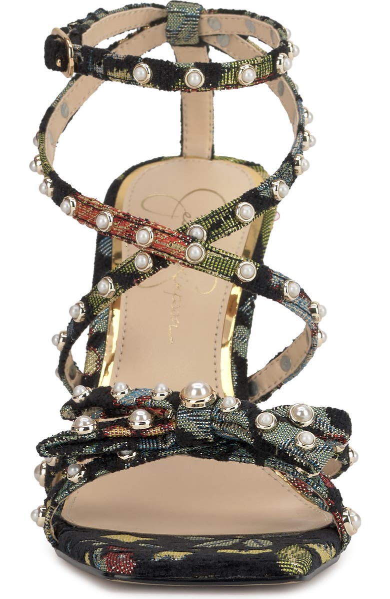 Jessica Simpson Loelva Studded Strappy Sandal, Alternate, color, Black Multi