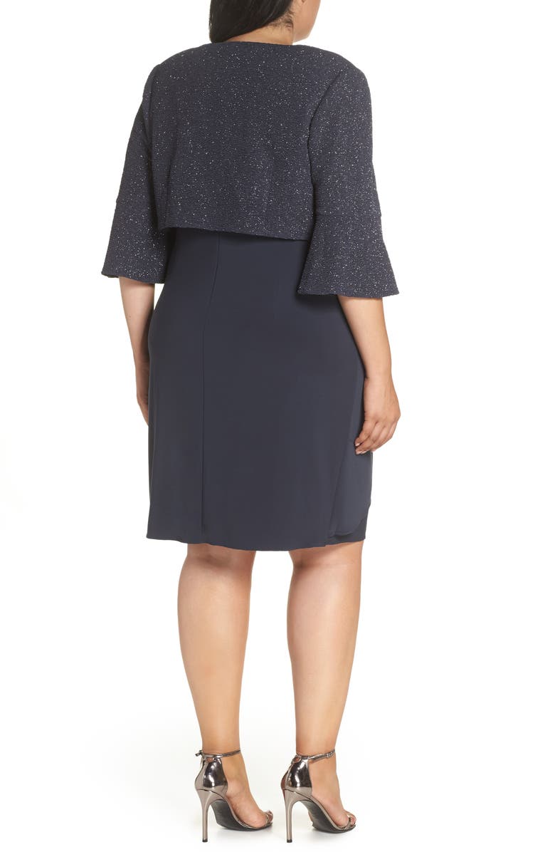 Alex Evenings Bolero Jacket Dress, Alternate, color, 