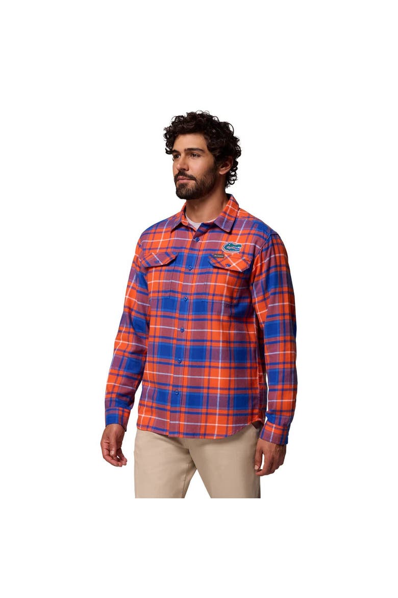 Men's Columbia  Orange Florida Gators Flare Gun Omni-Wick Flannel Long Sleeve Button-Up Shirt, Alternate, color, Orange