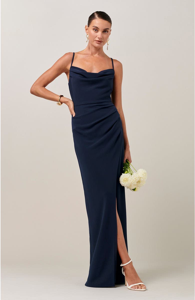 BWLDR Gemma Dress, Main, color, Navy Blue