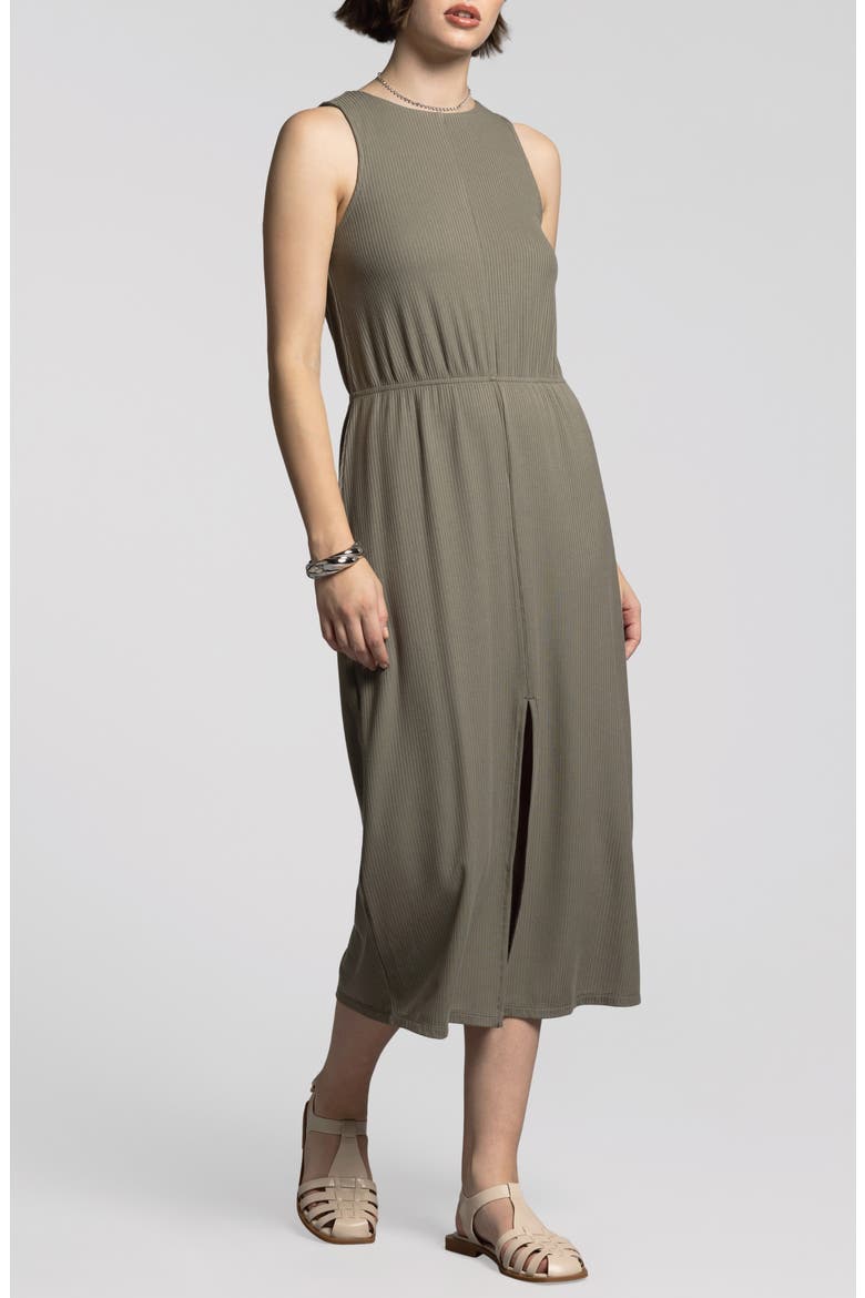 Sandra Sleeveless Dress, Alternate, color, SMOKEY OLIVE