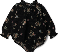 Space Grey Floral Brocade Velvet Bubble