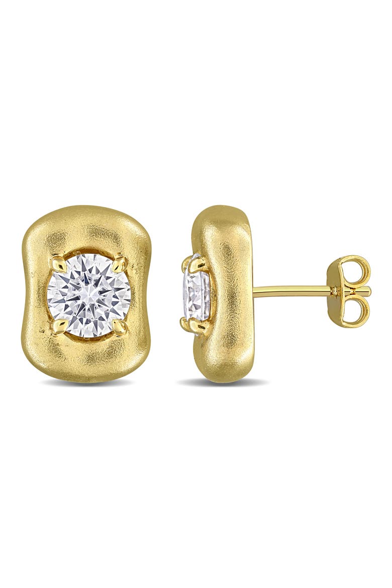 Moissanite Stud Earrings, Main, color, GOLD