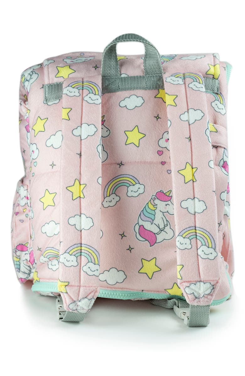 mimish Kids' Sleep-n-Pack Unicorn Print Sleeping Bag Backpack, Alternate, color, Unicorn Doodle Multi-Print