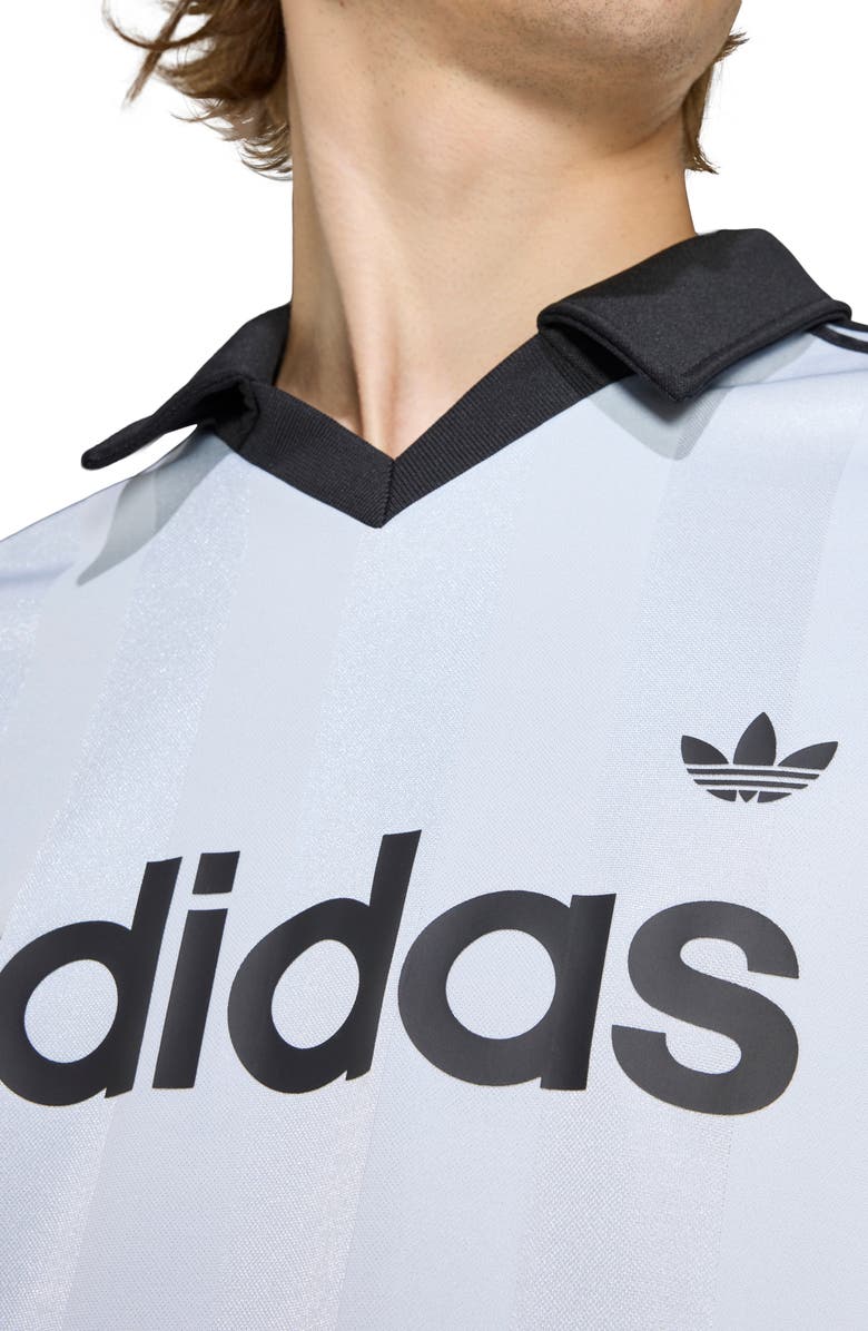 adidas Logo Jacquard Jersey, Alternate, color, Crystal Sky