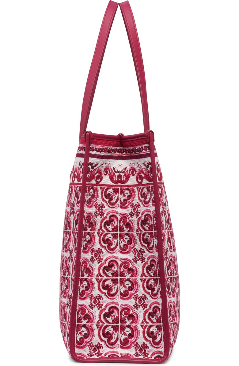 Dolce&Gabbana Majolica Print Canvas Tote, Alternate, color,