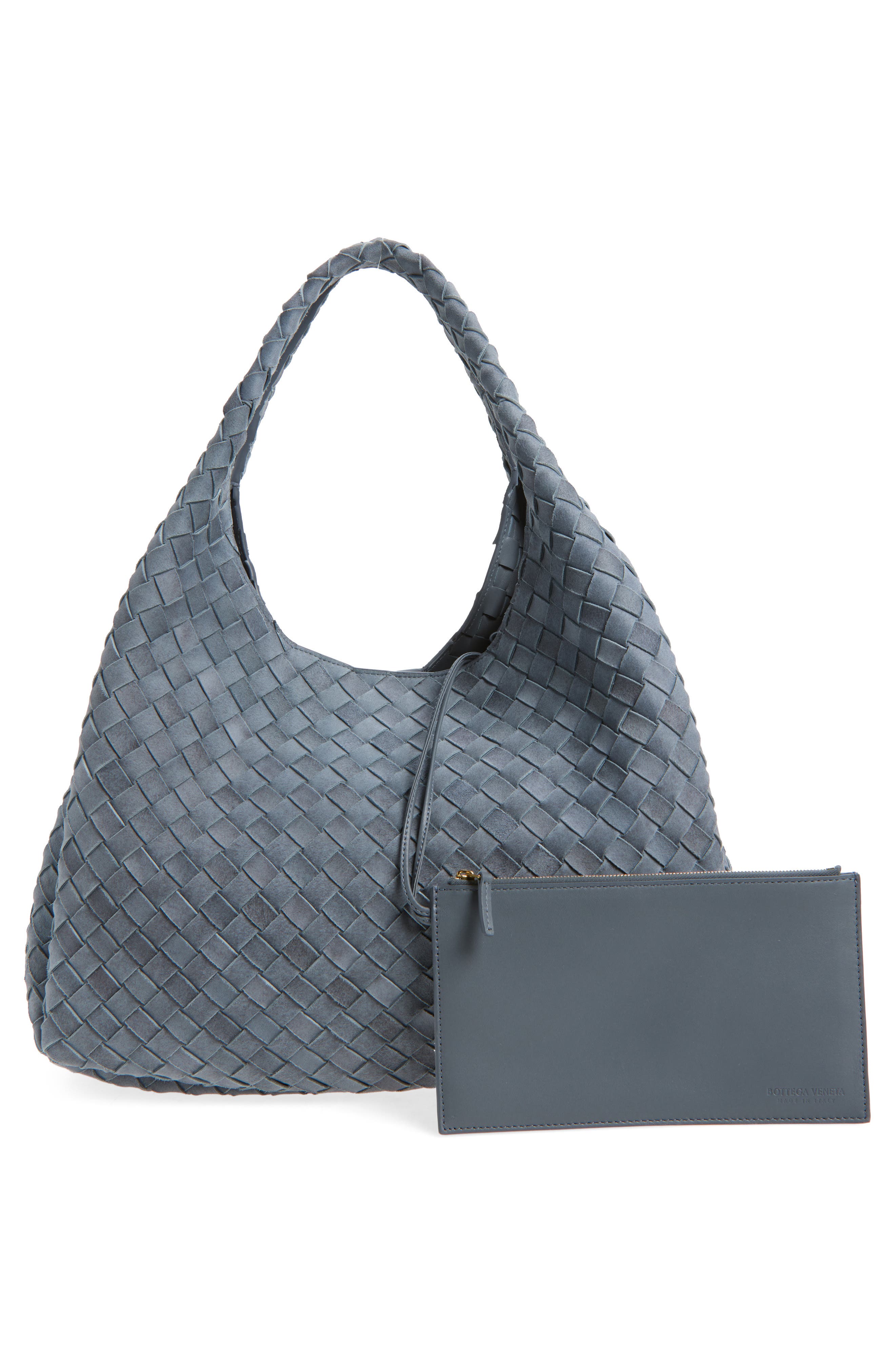 Bottega Veneta Large Campana Suede Shoulder Bag, Alternate, color, 