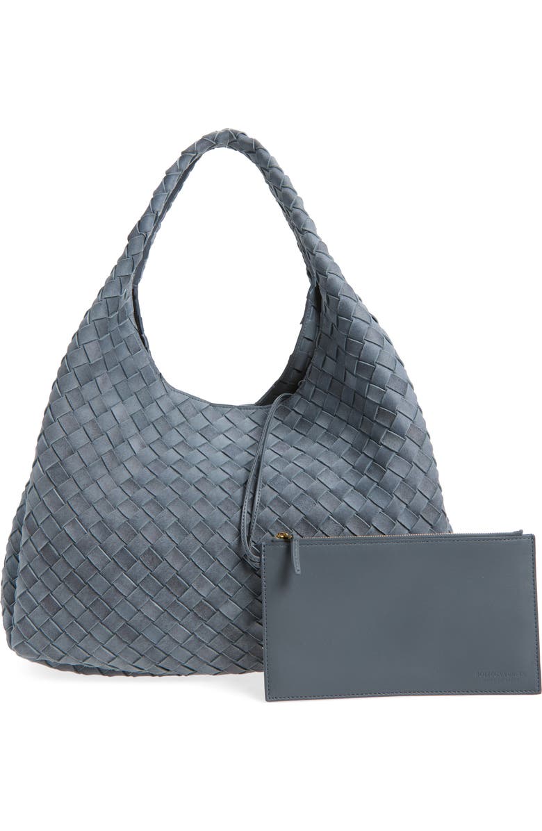 Bottega Veneta Large Campana Suede Shoulder Bag, Alternate, color,