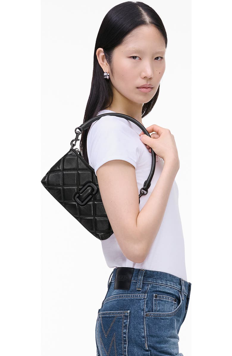 Marc Jacobs The Quilted Snapshot Pochette Bag, Alternate, color, Black