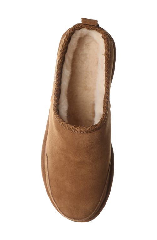 Bearpaw Damian Faux Fur Lined Clog Slipper In Brown