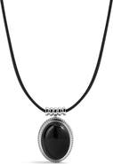 Luv AJ The Midnight Mesa Black Agate Pendant Necklace