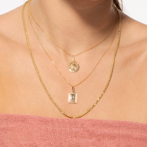 The Lovery Fine Jewelry Gold Moon Tag Necklace In Gold