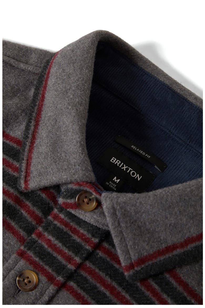 Altered Threads Stripe Fleece Button-Up Overshirt, Alternate, color, MULTI BLANKET STRIPE
