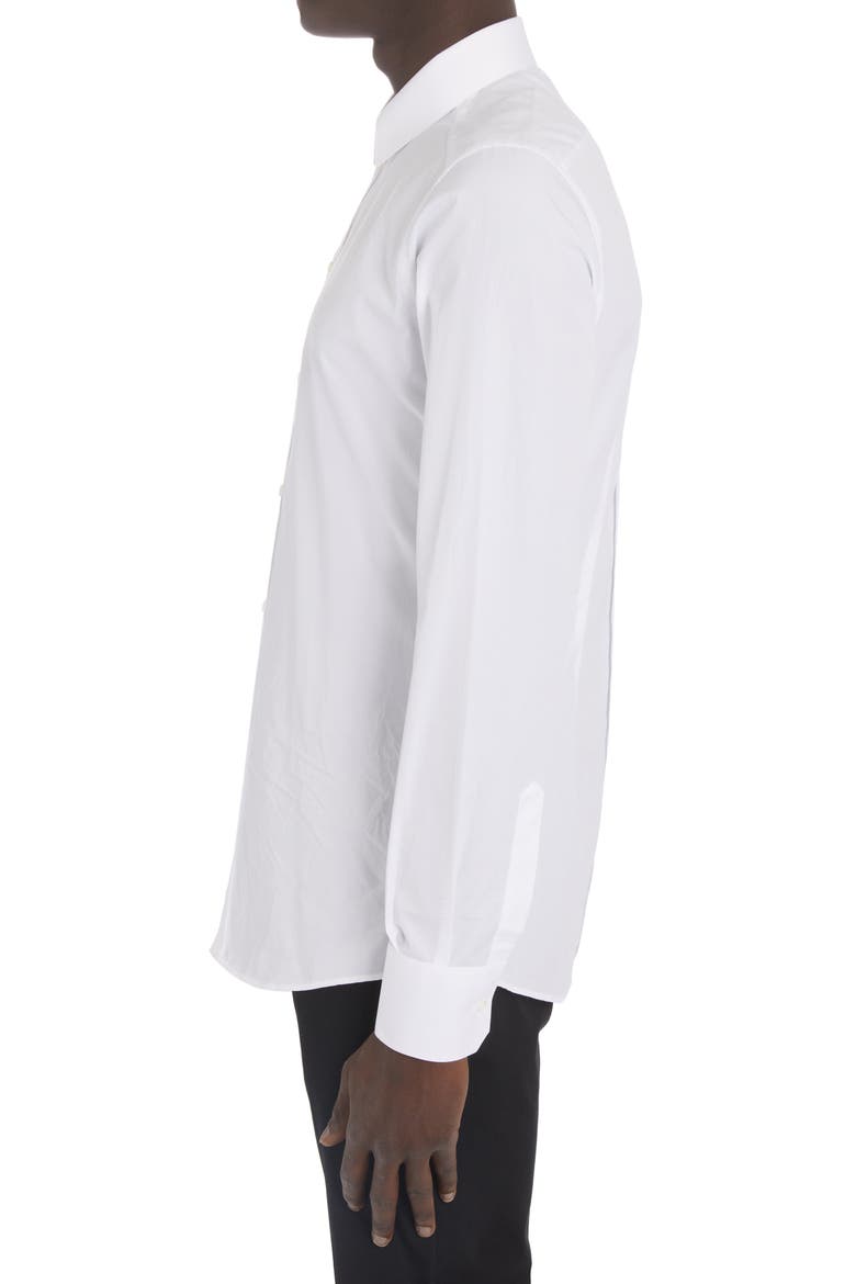 Men's Cotton Button-Up Shirt, Alternate, color, OPTICAL WHITE