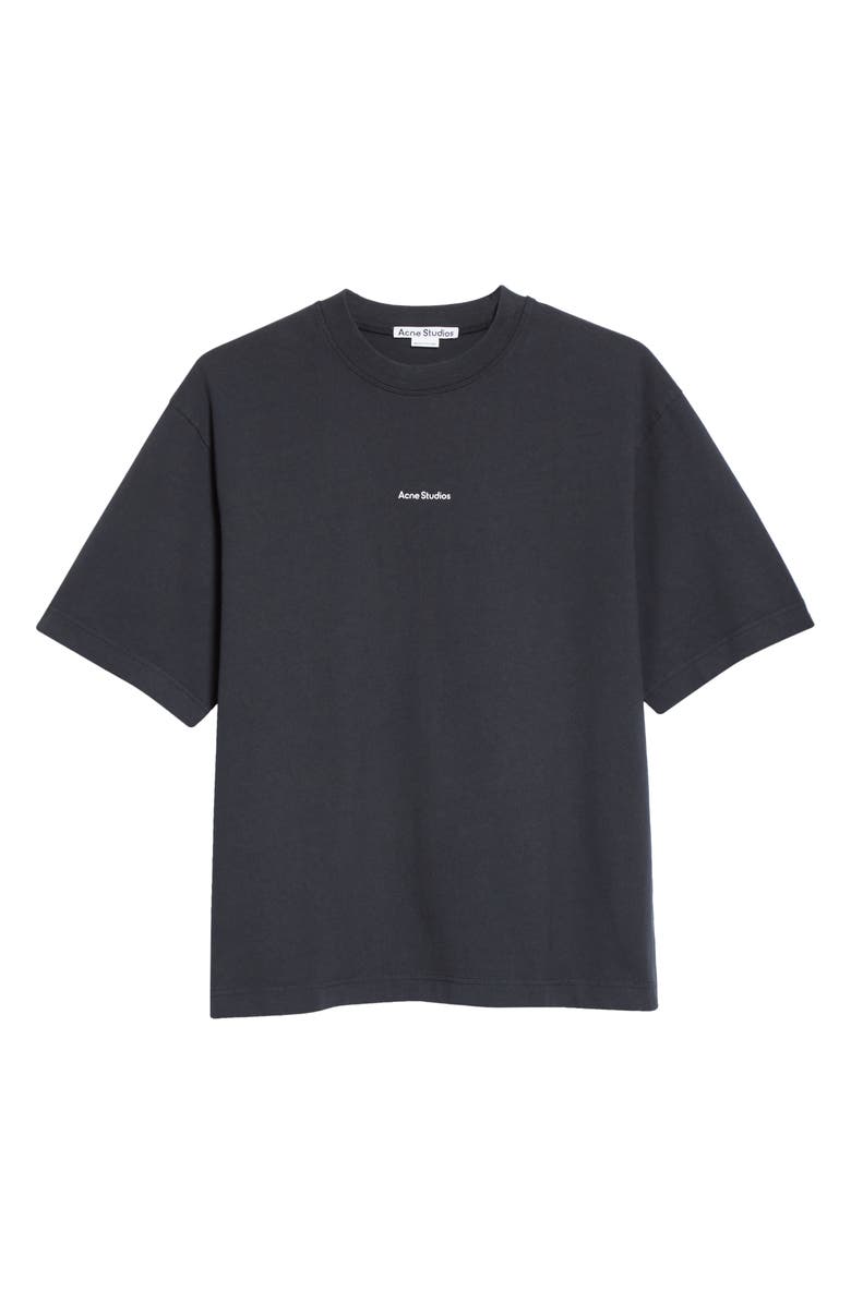Acne Studios Extorr Stamp Logo Organic Cotton T-Shirt, Alternate, color, 