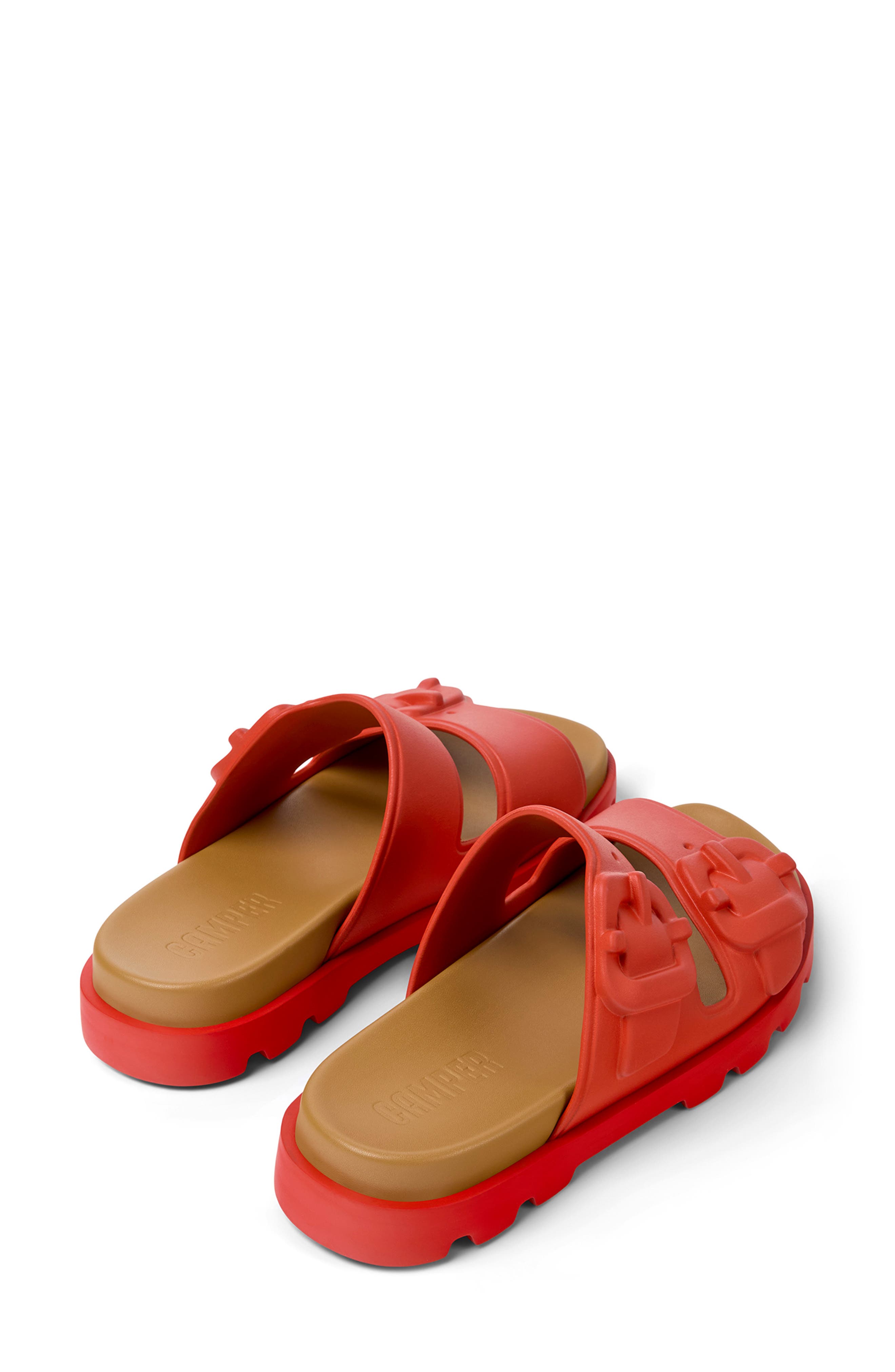 Brutus Slide Sandal, Alternate, color, BRIGHT RED