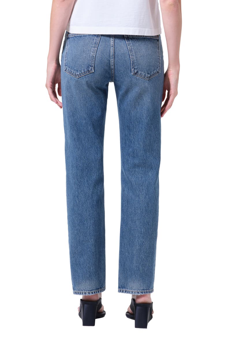 Lana High Waist Straight Leg Jeans, Alternate, color, LIBERTY MED INDIGO