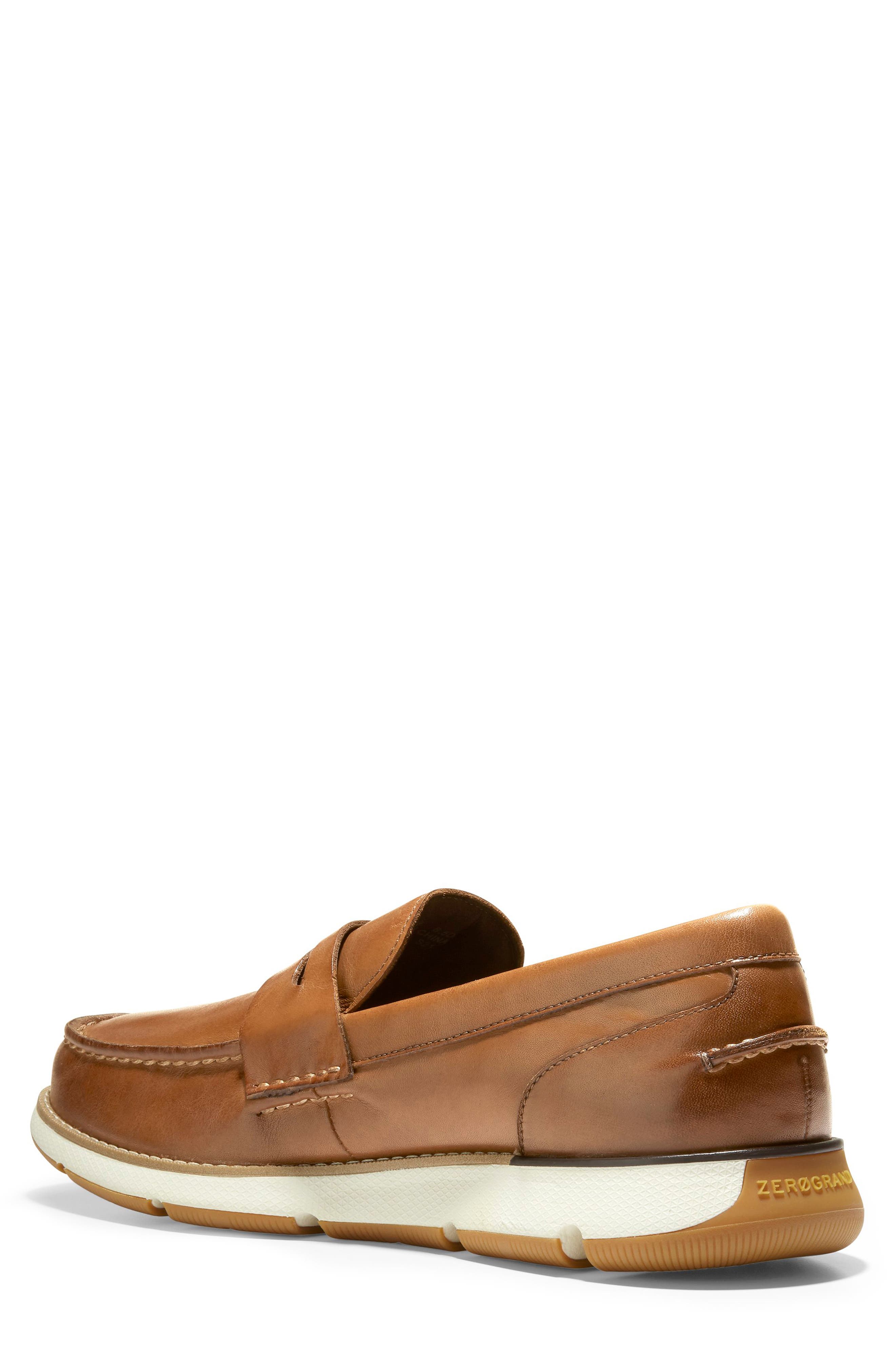 4.ZeroGrand Penny Loafer, Alternate, color, BRITISH TAN/ IVORY