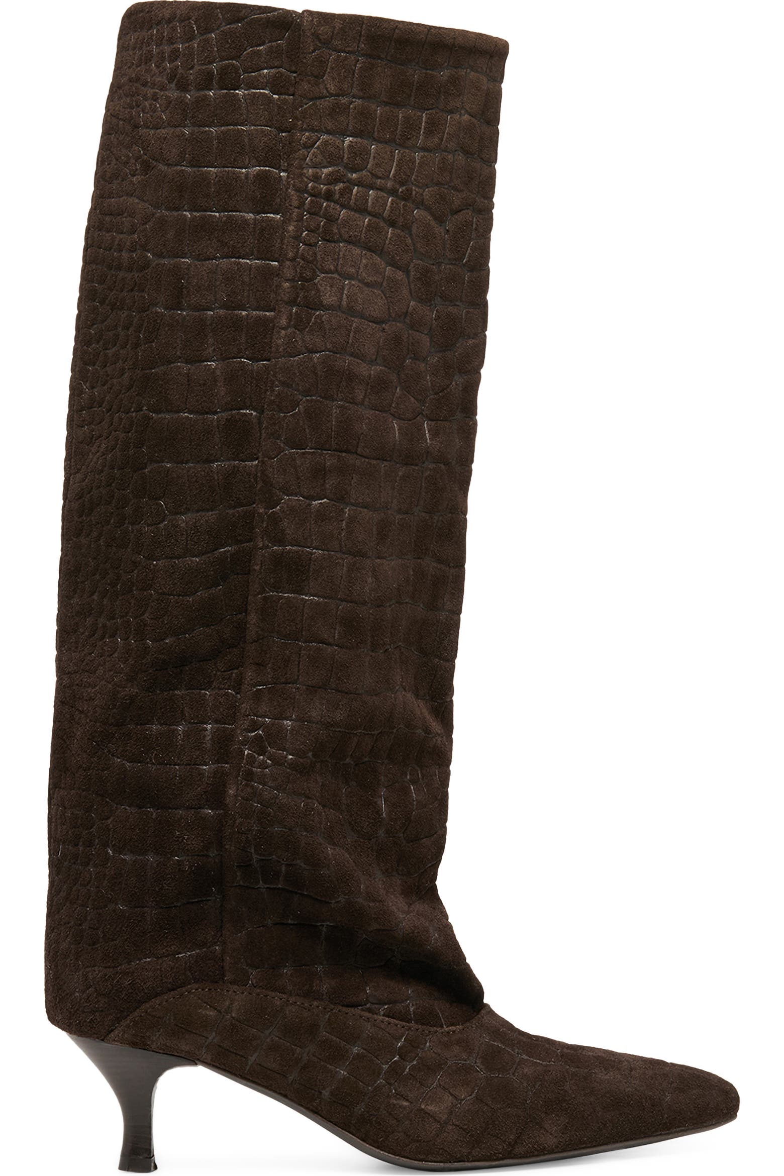 Crocs Boota Dolce Vita Roxla Croc Embossed Leather Knee High Boot (Women) | Nordstrom
