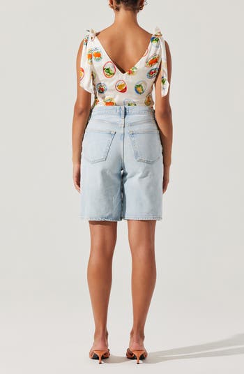 Allexina Printed Cowl Neck Top