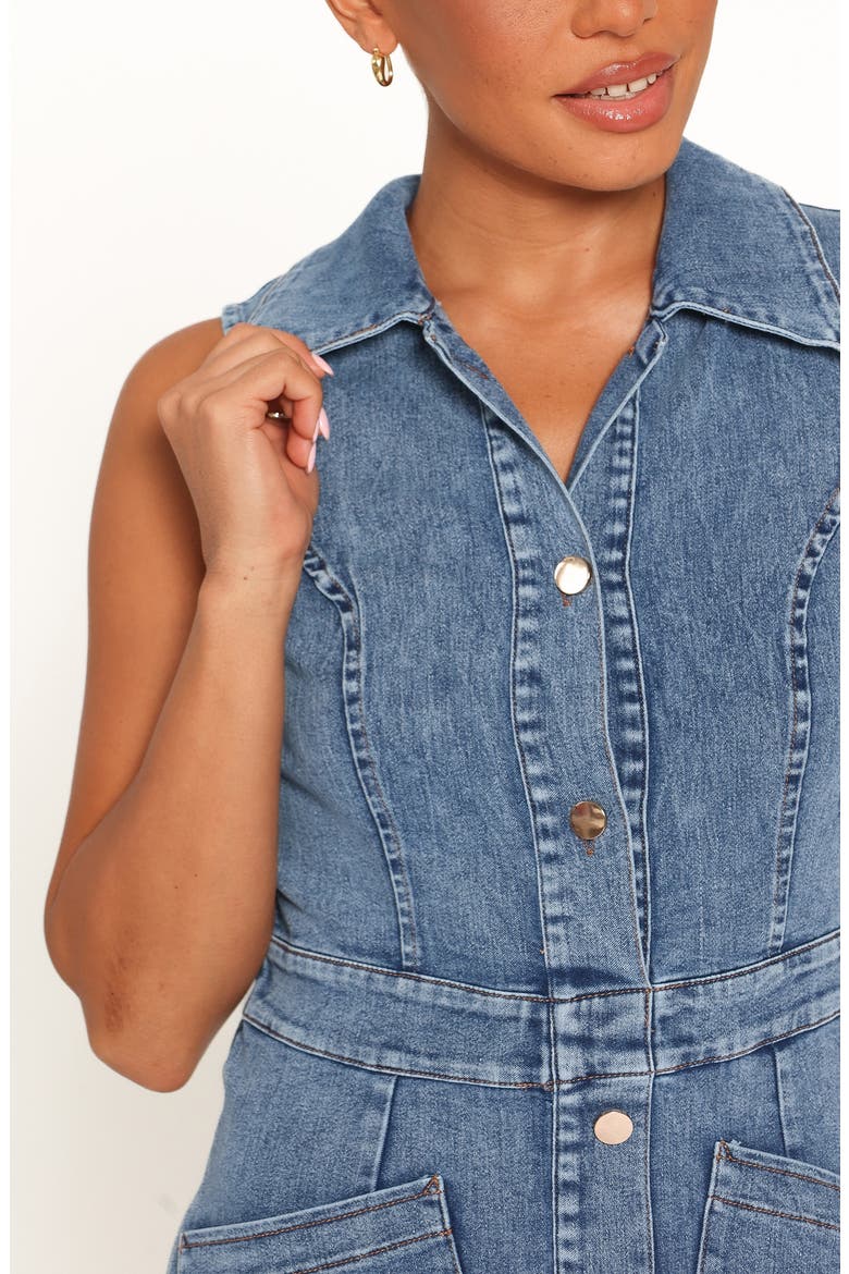 Jye Sleeveless Denim Maxi Dress, Alternate, color, MED DENIM