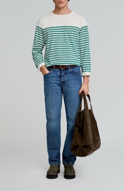 Scalpers Camp Stripes Ls Tee In Green