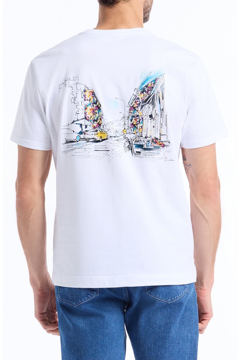 Skyline Cruise Cotton Graphic T-Shirt, Alternate, color, WHITE