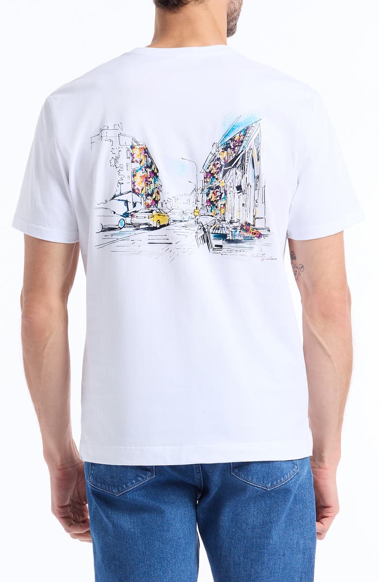 Robert Graham Skyline Cruise Cotton Graphic T-Shirt, Alternate, color, 