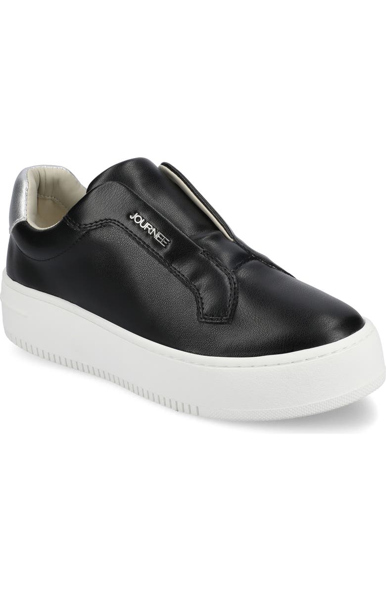 Journee Collection Phoebe Slip-On Sneaker, Main, color, Black