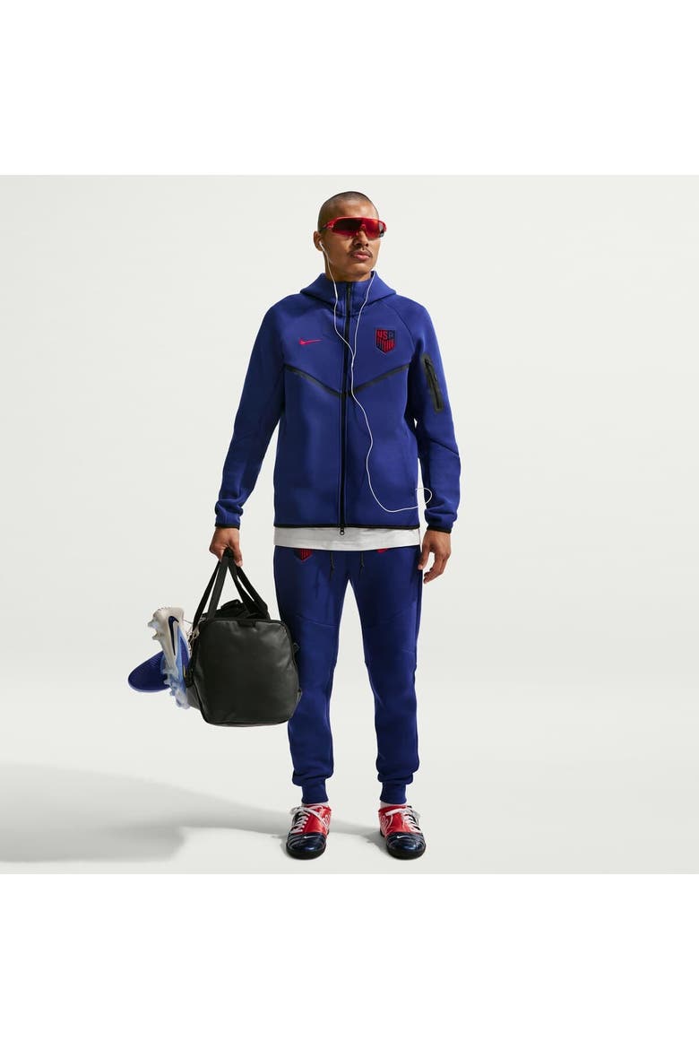 Men's Nike Royal USMNT 2026 Tech Fleece Windrunner Raglan Full-Zip Hoodie, Main, color, Royal