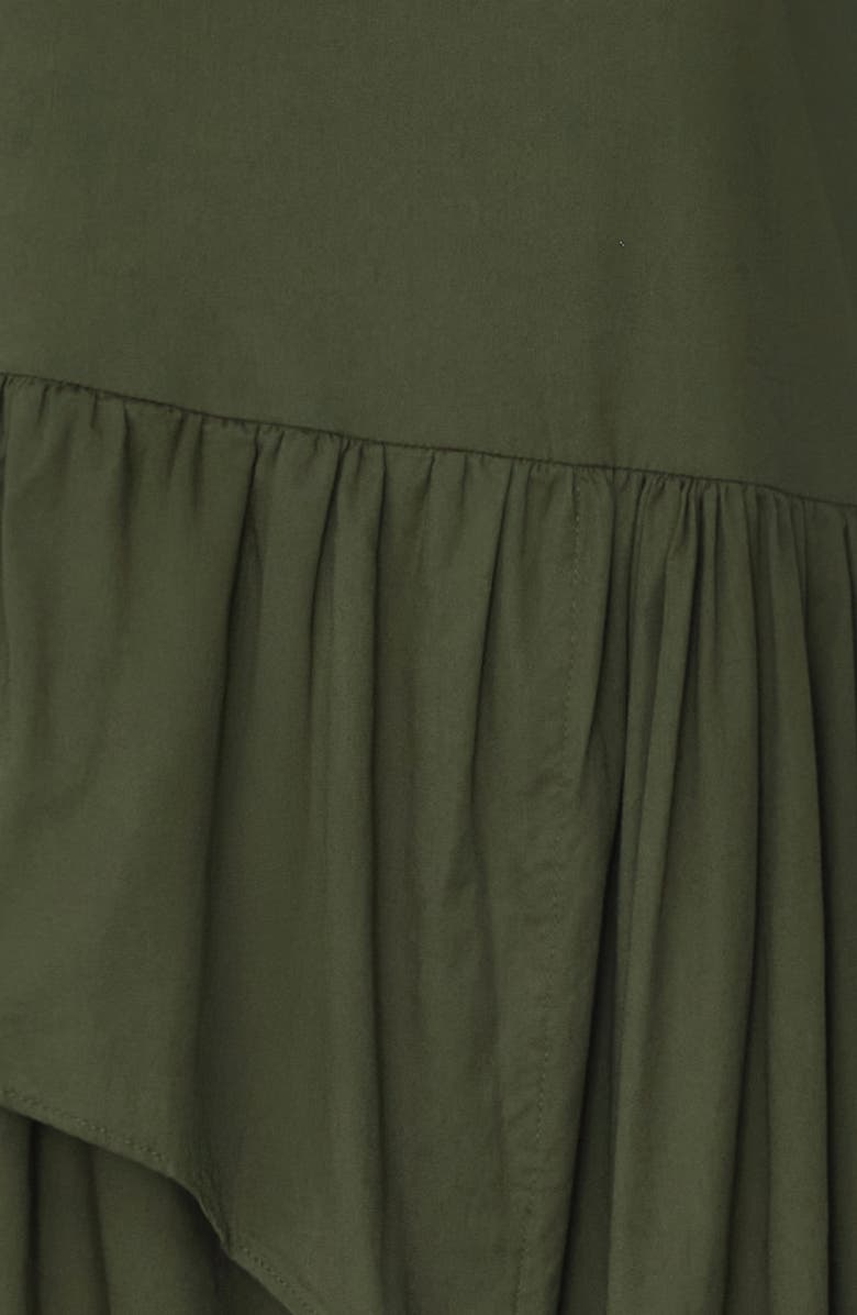 The Lulo Project The Bloodline Ruffle Sleeveless Midi Dress, Alternate, color, Military Green 19