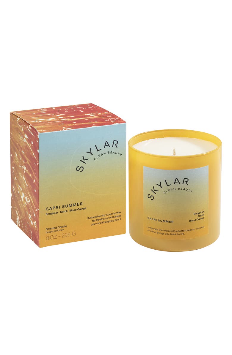 Skylar Capri Summer Scented Candle, Alternate, color, 