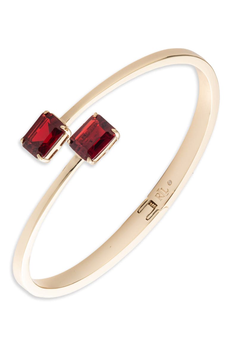 Kensington Bypass Cuff Bracelet, Main, color, RED