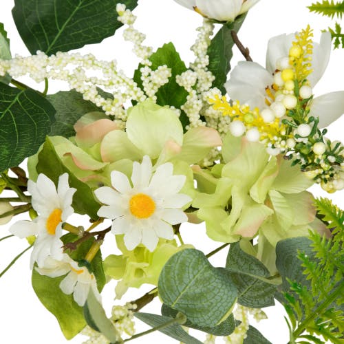 Northlight Hydrangea And Eucalyptus Artificial Floral Spring Garland In Green