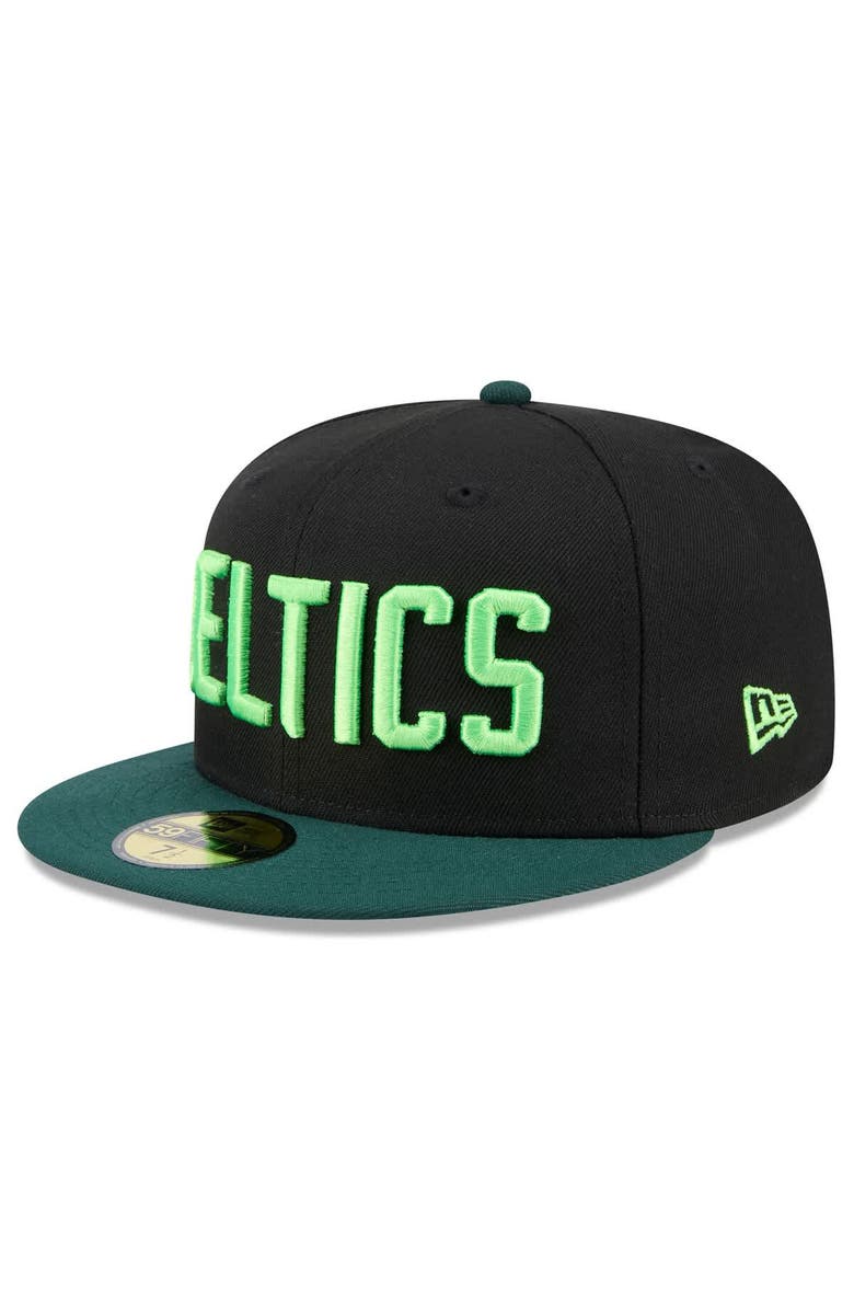 New Era Men's New Era Black Boston Celtics 2024/25 City Edition 59FIFTY Fitted Hat, Alternate, color,