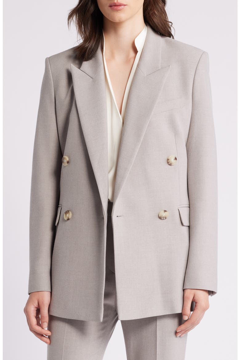 Jaleto Double Breasted Blazer, Alternate, color, WOLF GREY MELANGE